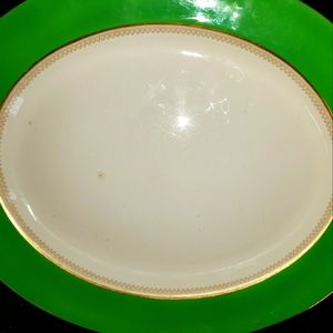 Vintage England Soho Pottery Ambassador Ware platter 16" x 13"